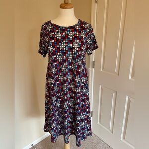 NWT! LuLaRoe Red, White & Blue Stars Carly dress Sz S
